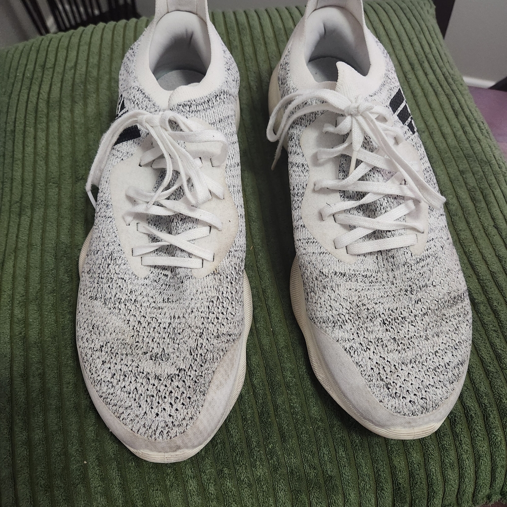 Adidas Women's White and Black Sneakers